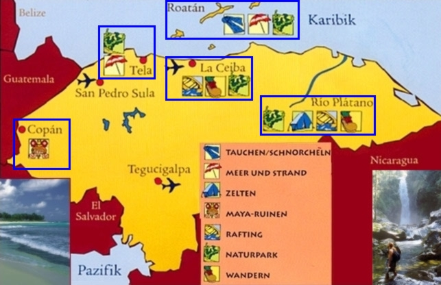 honduras map